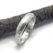 14k White gold men wedding ring - 4mm wide hammered band