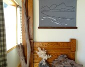 Nautical Home Decor - Gray Screen Print - Rustic Wall Art