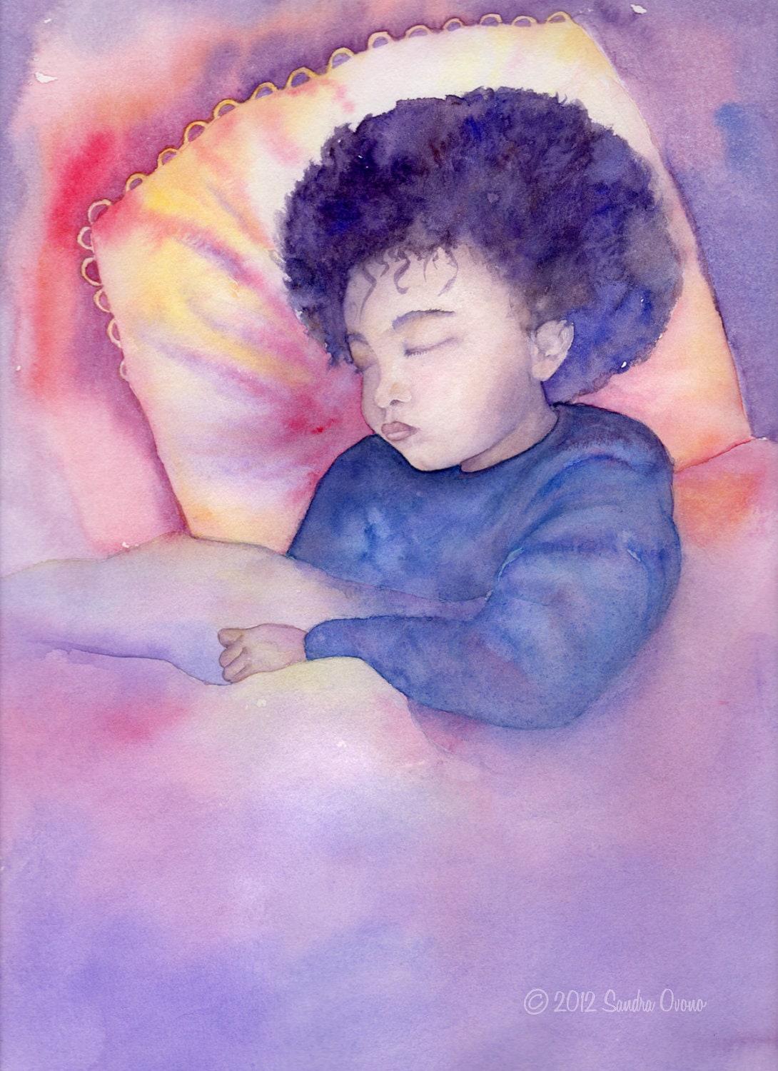 Custom Child Portrait - Watercolor painting from photo - A personalized art - FREE SHIPPING