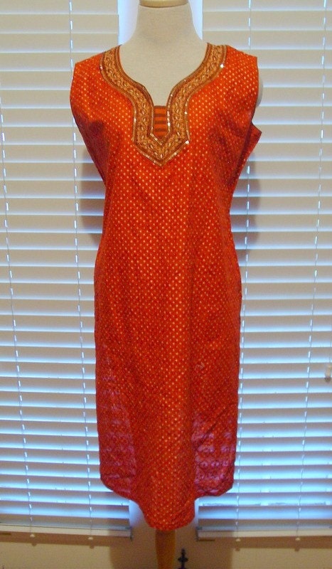 VINTAGE RUST DRESS