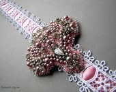 SALE Powder Rose Lace Sash Headband