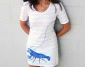 Preorder - Nerval French Lobster Dress, Beach CoverUp, Tshirt Dress - womens fashion, nautical, womens clothing, typography, french text