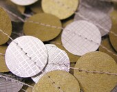 Gold Silver String of Circles Paper Garland Holiday