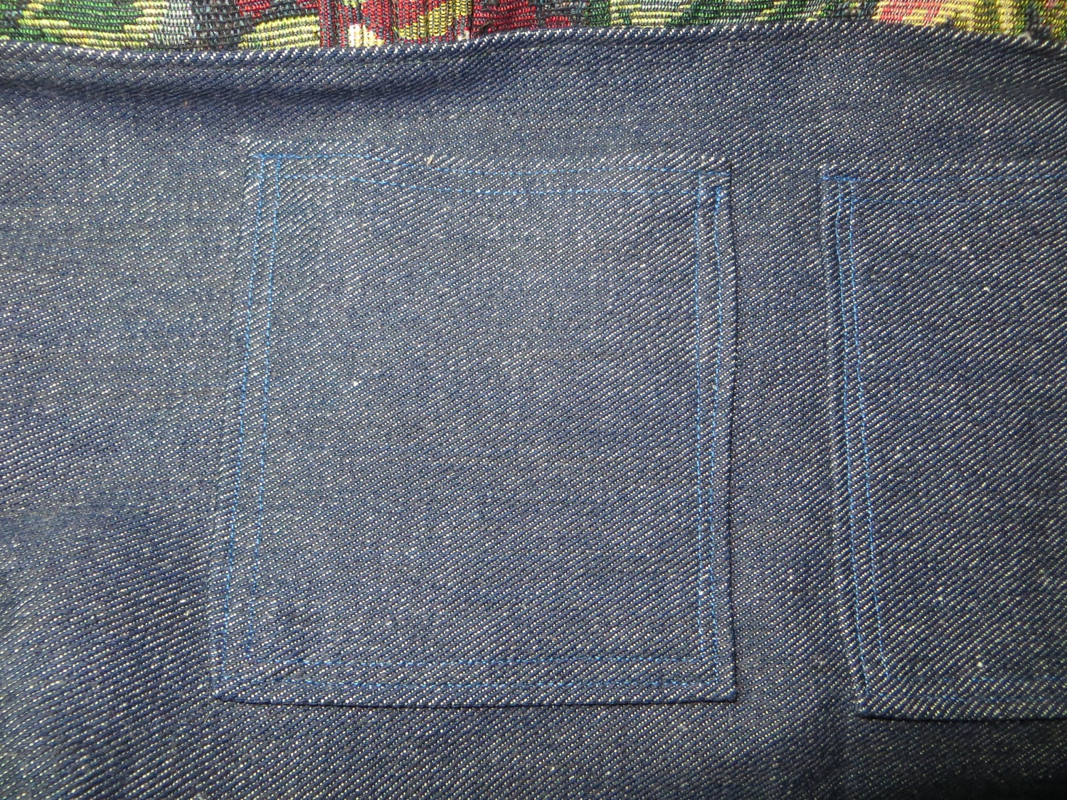 Market Tote Jeans and Canvas Bag Large