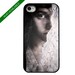 Behind The Veil - FREE SHIPPING - Print Girl Face Bride Lace Wind Cream Blue White Eye Black Hair Wind Portrait Art