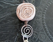 Swirls and Swirls and Beach Stone Pendant