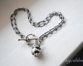 3 MOON CAULDRON all sterling silver length choice charm bracelet by srgoddess