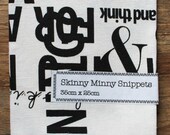 Skinny Mini Cut - Letterhead black on white