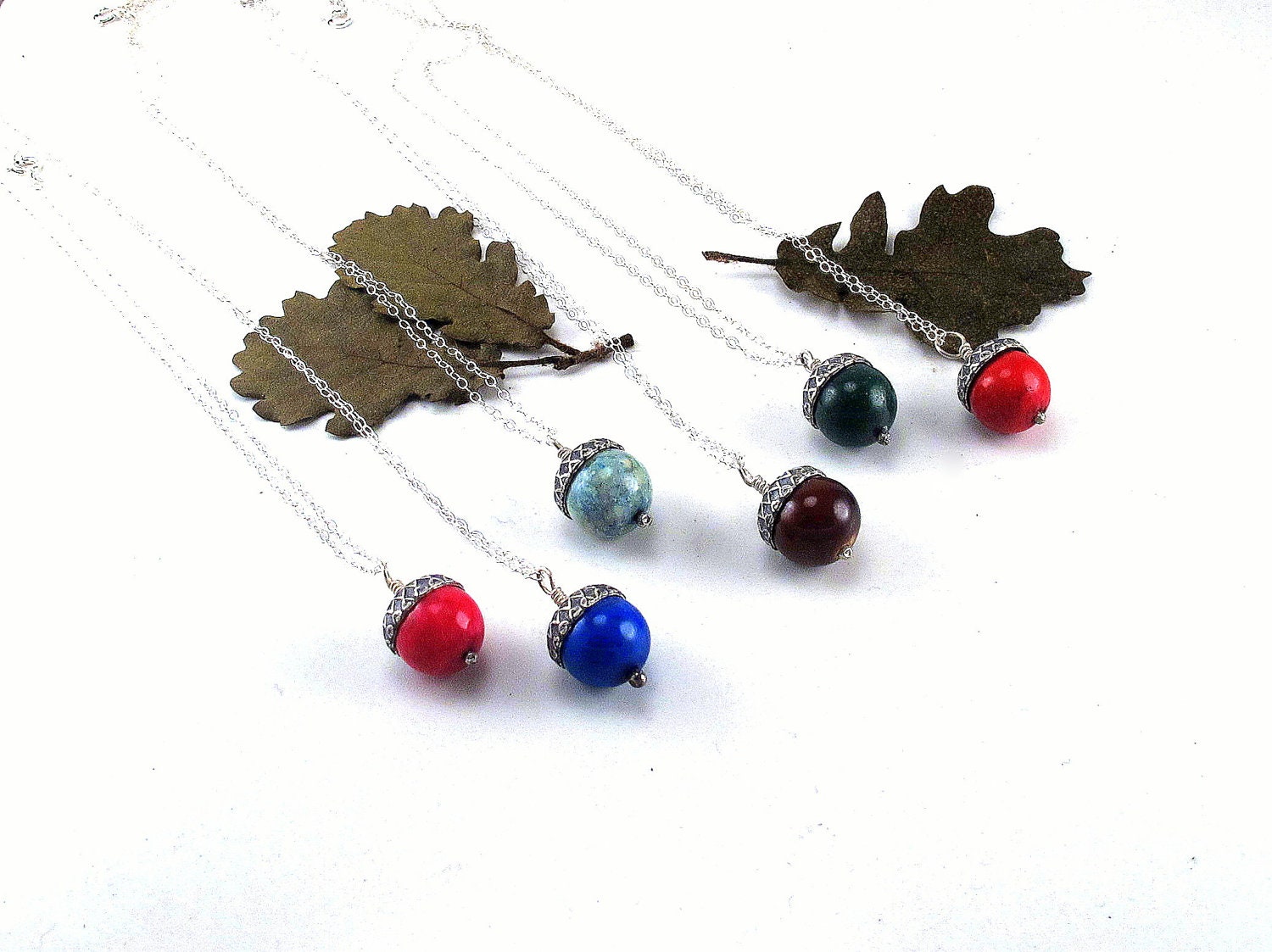Acorn Necklace - your choice of colors