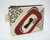 mid-century geometric pouch