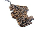 Geometric Leather Necklace triangles and shapes