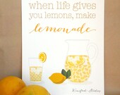Lemons to Lemonade - 8x10 Inspirational Quote Art Print