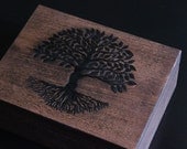 The Oak Tree Jewelry Box - Red Mahogany Stain