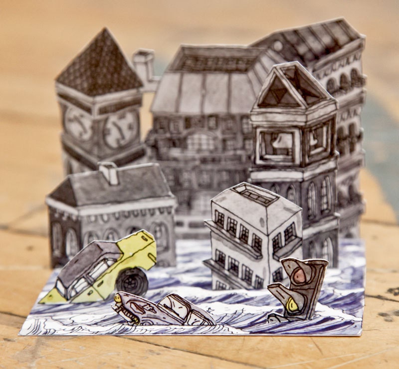 Drowned City - a Hurricane Sandy Reliefe Diorama