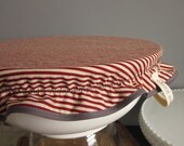 bowl cover - large, fits kitchenaid professional mixer bowl, or largest of pyrex nesting bowls- various colors