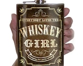 Whiskey Girl - stainless steel flask - 8oz.
