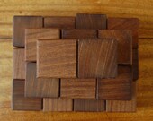 Super Premium Set of Wood Blocks - 20 Exotic Afromosia cubes