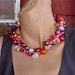 Ruby...  a necklace made of vintage glass and lucite beads