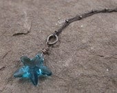 Starfish Necklace - Blue Swarovski Crystal Indicolite