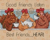 Counted Cross Stitch Kit-Dimensions-  Good Friends Listen