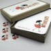 personalized stationery set- Library Girl Personalized Stationery Set - gift set flat card notecard librarian reading book