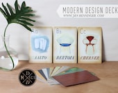 Limited Edition Modern design deck actual flash card set - Eames - mid century modern