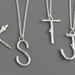 Twig Initial Pendant - Silver Letter Necklace - Personalized Pendant - Name Letter Pendant - Made to Order with the Letter of Your Choice