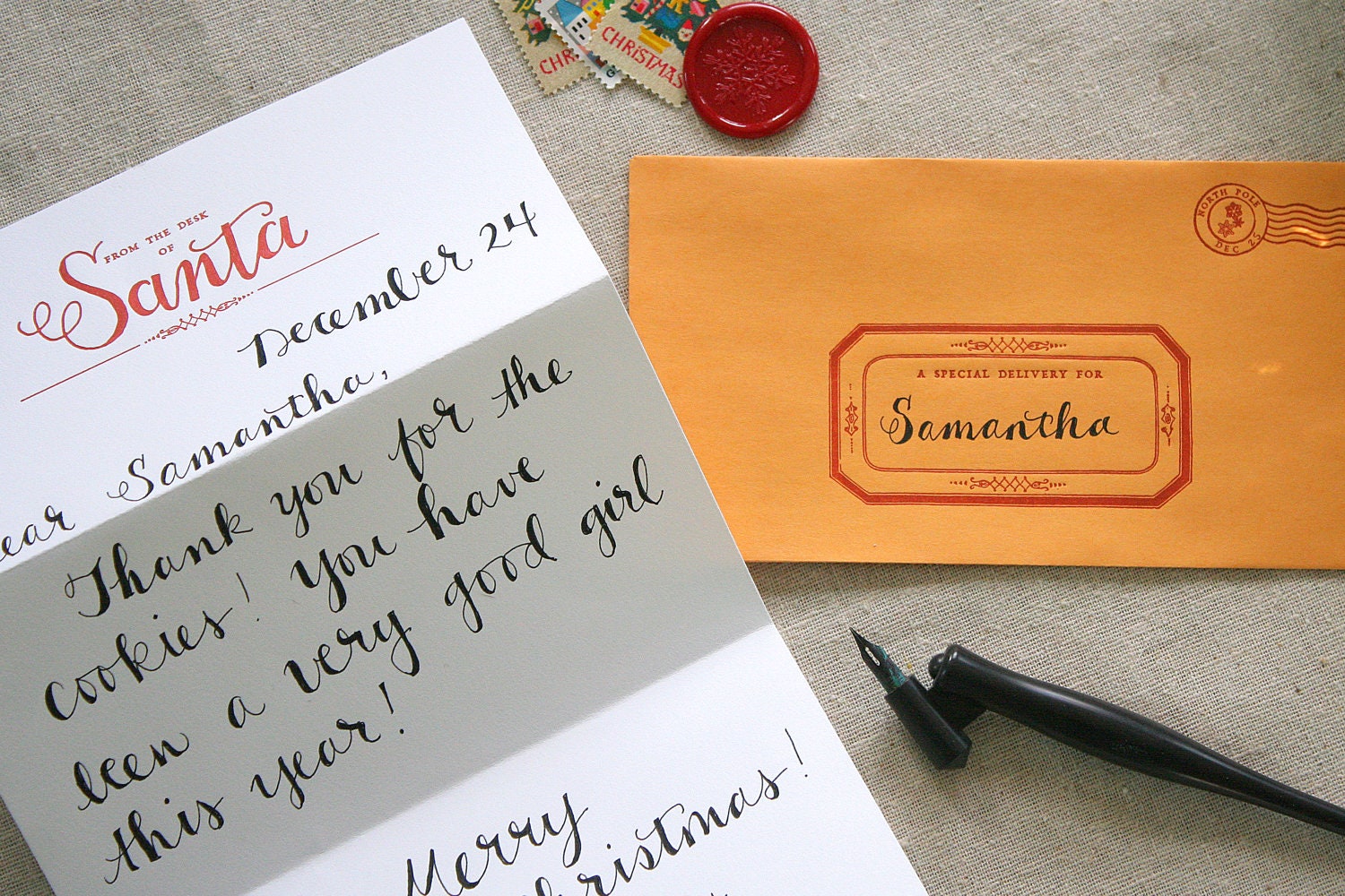 Letter From Santa Stationery Set - Letterpress