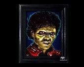 Thriller - Original Drawing - Michael Jackson Pop Art Zombie Dark Art 80s Dance Monster Creature Spooky Creepy Soul Disco King Frankenstein