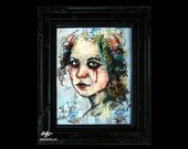 Its because of you - or - You're the worst thing that ever happened to me - Original Drawing - Crying Blood Tears Surreal Gothic Love Pop