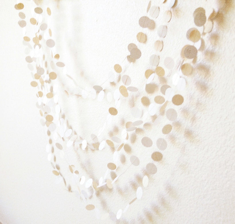 Beautiful Bokeh 25' Wedding Paper GARLAND, Wedding Decoration, Photography Prop, Home Decor, Birthday, Nursery, Baby Shower