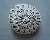 Wedding, Decor, Table Decoration, Crochet Lace Stone, Original, Handmade, Favor, Home Decor, Nature, Heirloom Lace, Romantic, Beige