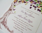 Inexpensive Wedding Invitation - Purple Wedding Invitation
