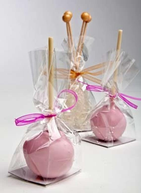 24 Cake Pop Favor Bags -- Great for rock candy sticks -- 3x2x6.5 Il_570xn