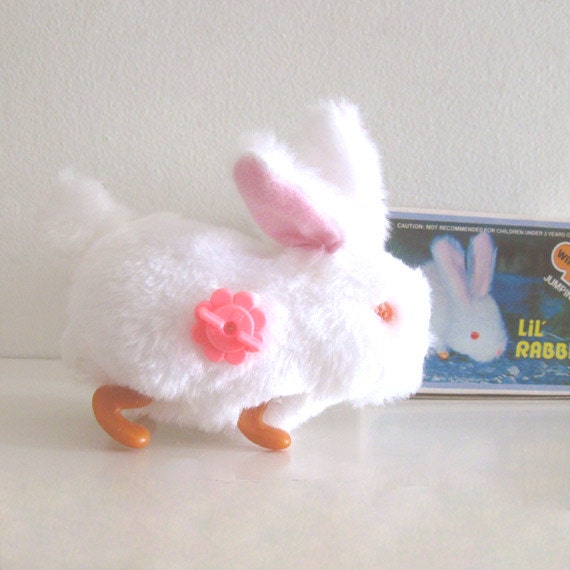 Vintage Wind Up Bunny Rabbit Toy NOS in Box