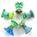 Lampwork beads. Lampwork beads set. Sea Wind Bells (5) SRA