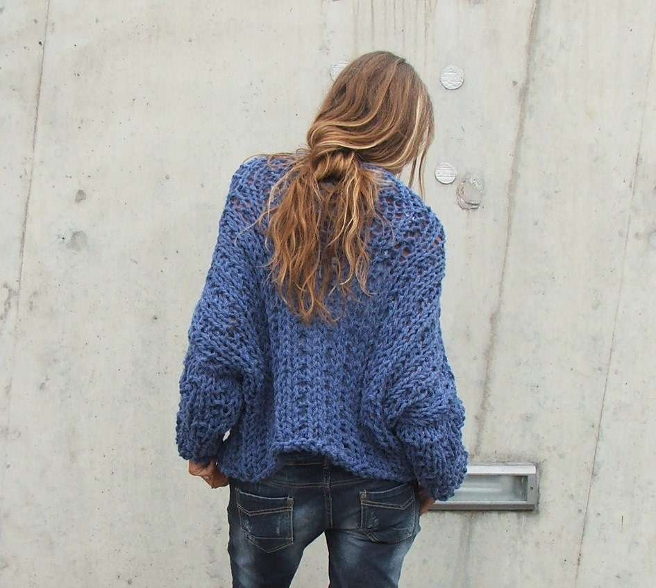 Dusky Denim chunky knit sweater