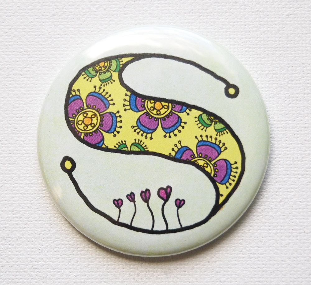 Pocket Mirror - Letter S Pocket Mirror