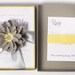 Slate Flower Boxed Invitation