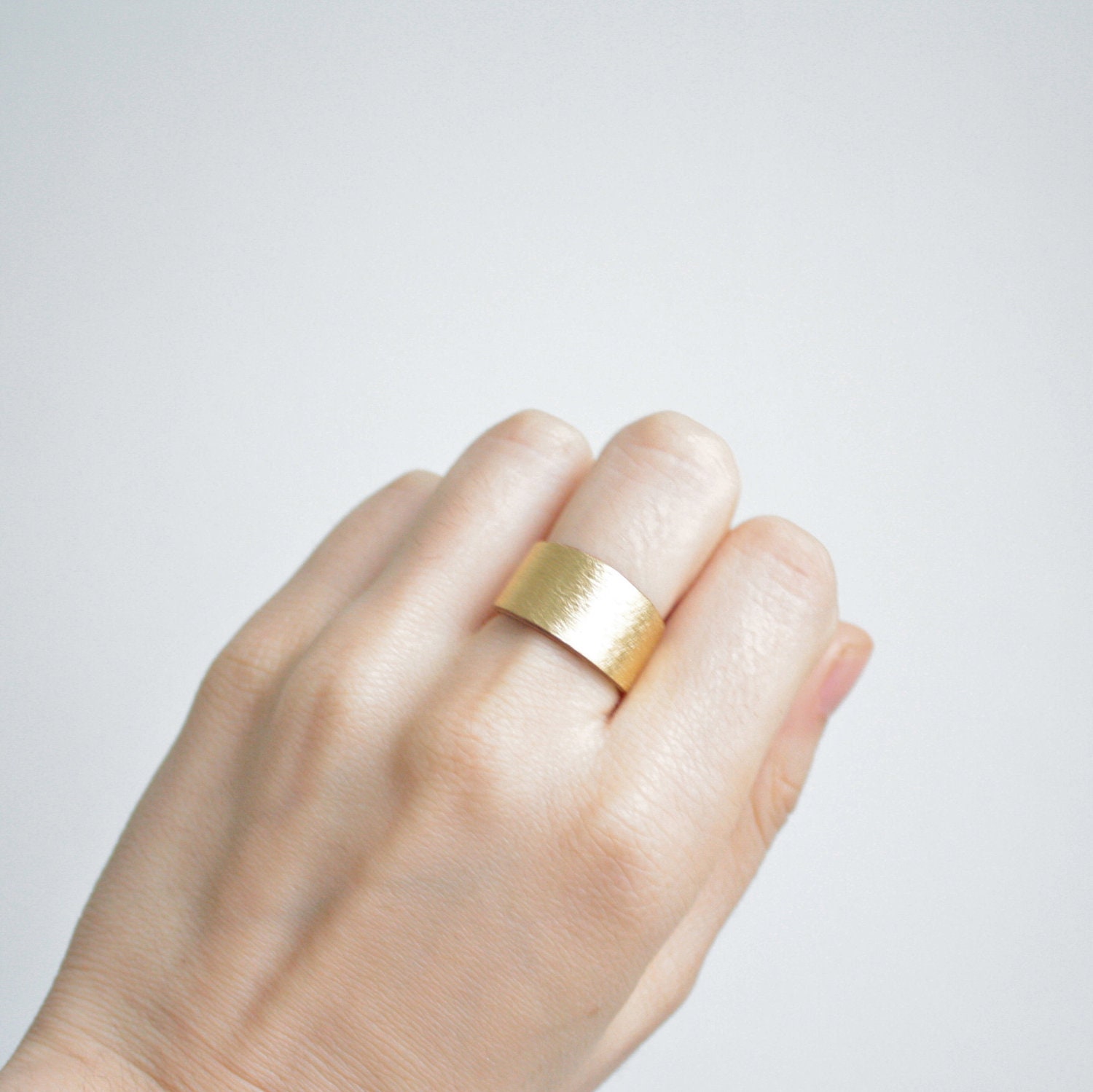 Leather adjustable ring