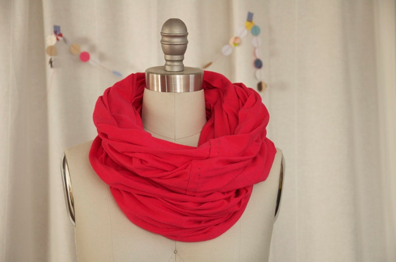 Organic Cotton Infinity Scarf/ Pink