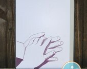 A Holding Hand - Sympathy Card