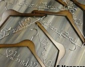 Bridal Party Hangers White Wood Personalized Wedding Photo Props