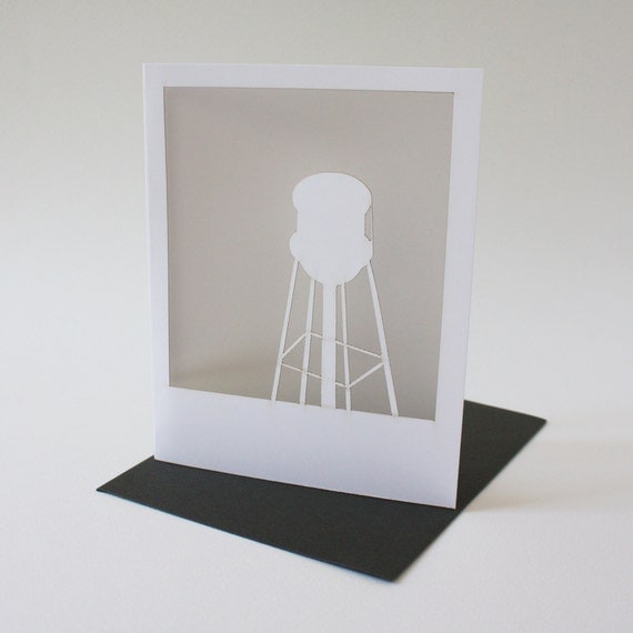 polaroid card : water tower