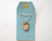 Wood Owl Pendant