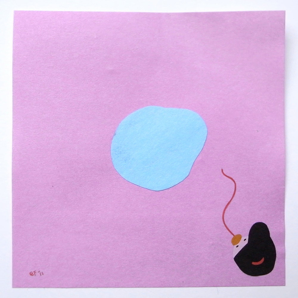 Four Square D - Post-It Art Original