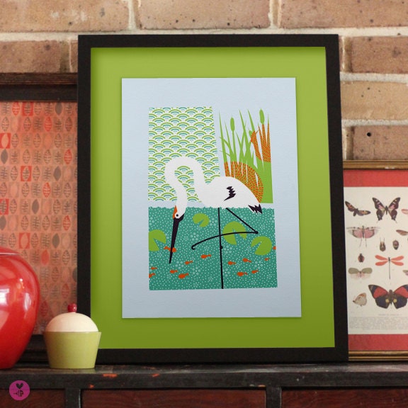 whooping crane limited edition print