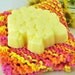 Soap Gift Set - Graceful Gardenia Scent - Sheep Soap on Cotton Cloth - Goats Milk Soap - Yellow Pink Orange