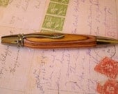 Polaris Laminated Wood, Browns and Lavender Twist Pen