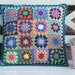 crochet 'granny square' cushion cover